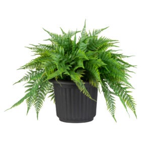Naturae Decor Artificial 15 in. Indoor and Outdoor Fern in Plastic Pot