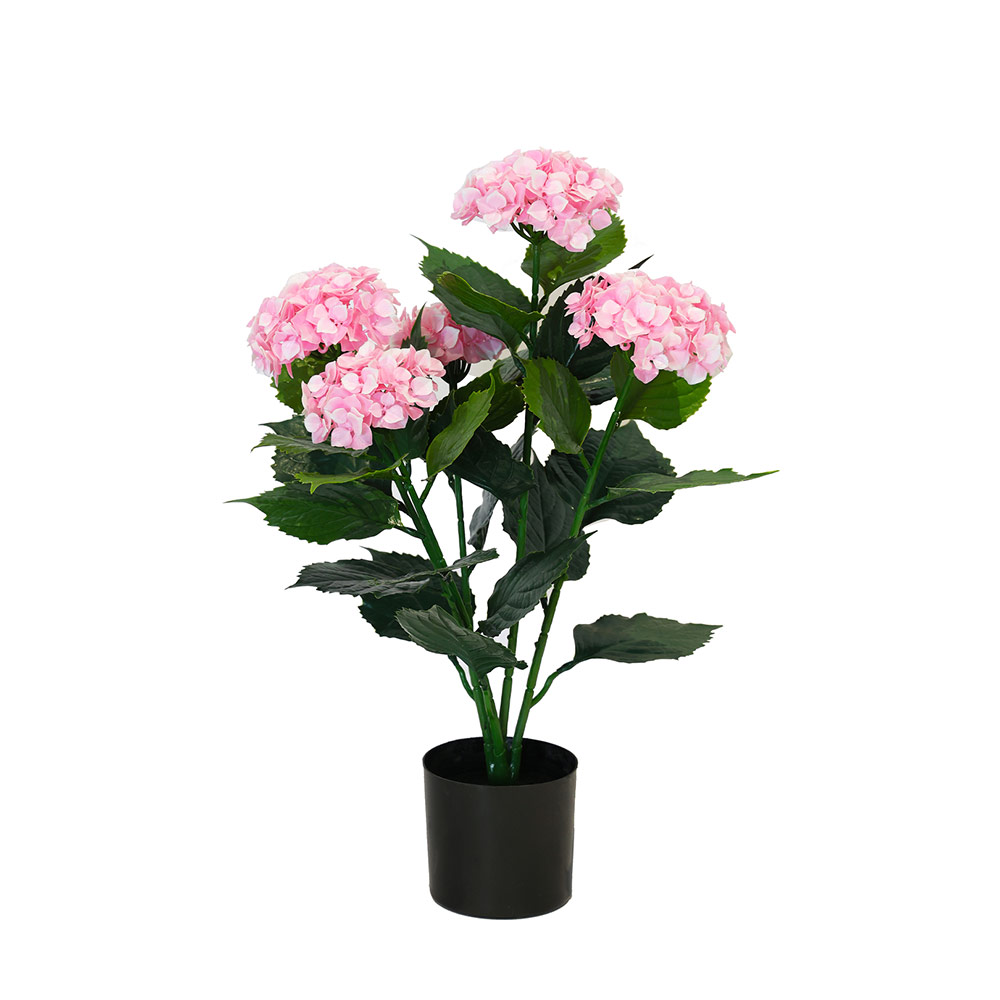 Artificial Pink Hydrangea 24-in