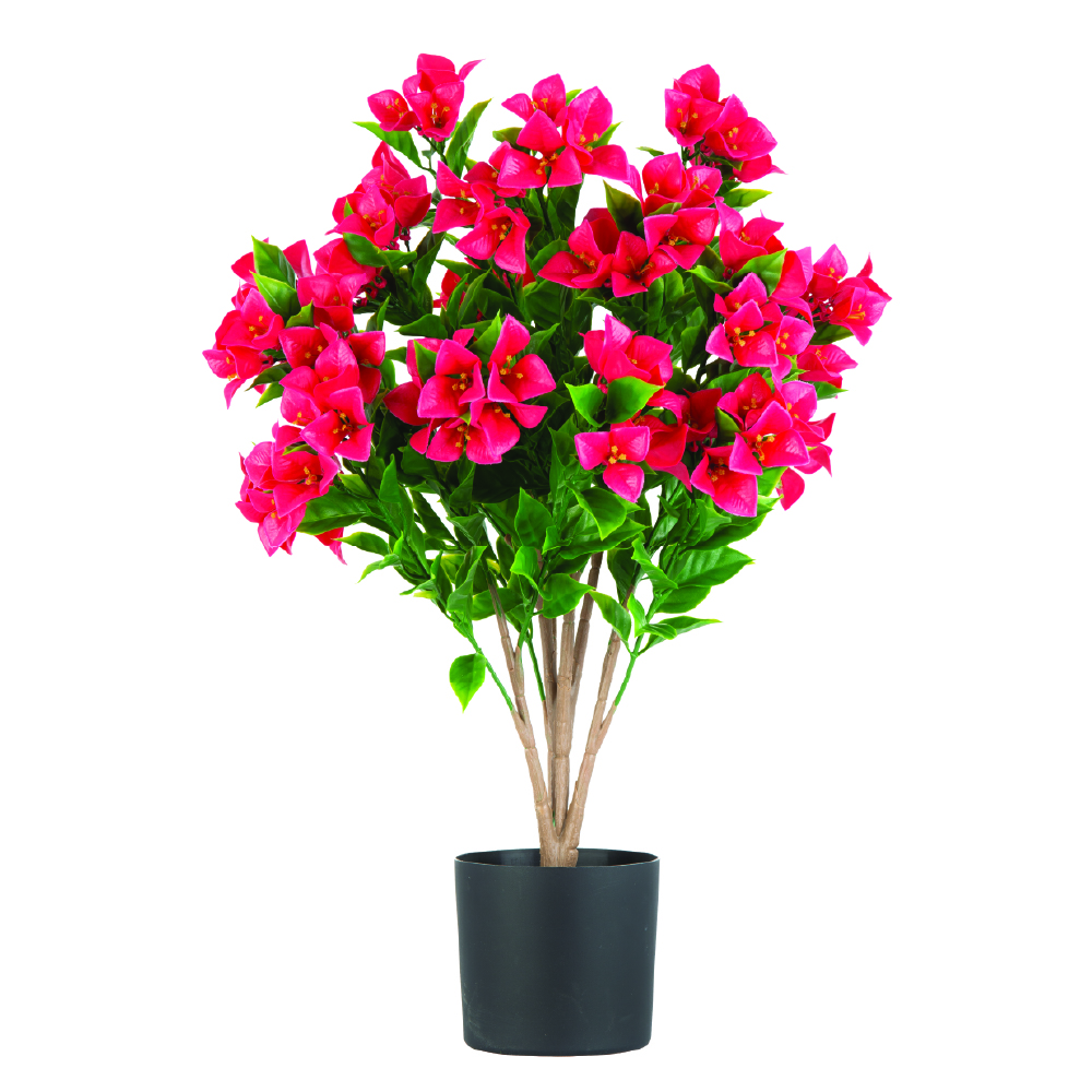 Naturae Decor fushia bougainvillia - Lifelike Artificial Indoor and Outdoor Flower Tree - UV Resistant - 24 in High