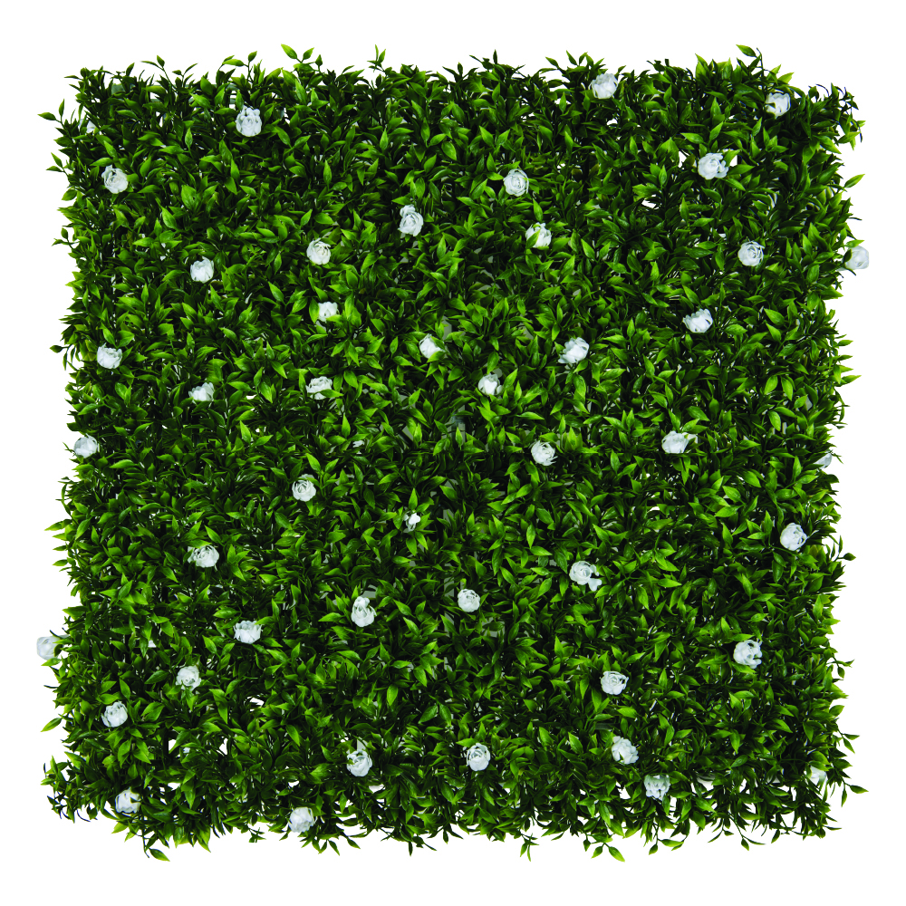 WHITE ROSE 20"x20" FOLIAGE PANEL 12PCS