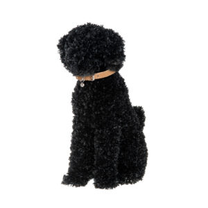 Artificial 20-in Black Cedar Topiary Sitting Dog